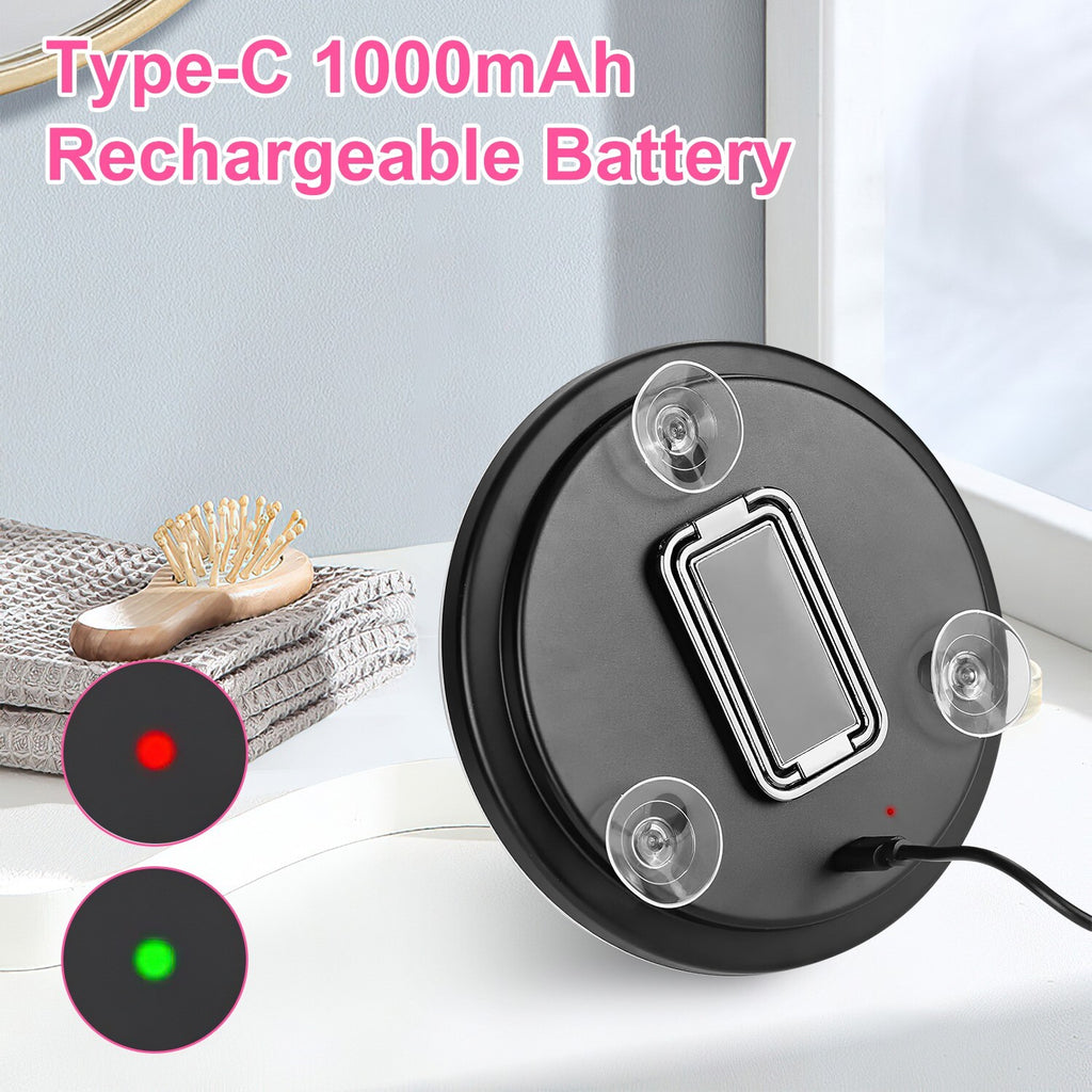 30X Magnifying Lighted Makeup Mirror with 3 Color LEDs – Adjustable Brightness