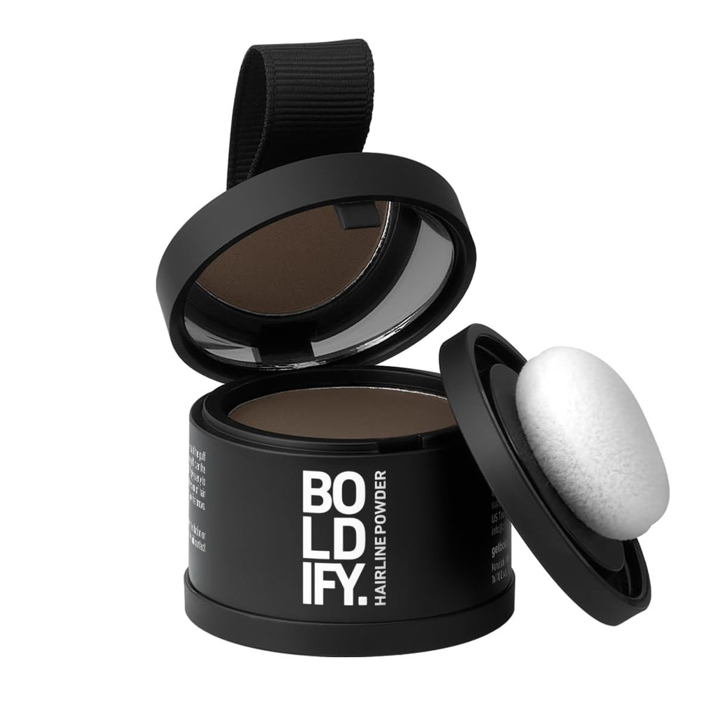 Water-Resistant Hairline Powder Root Touch-Up in Medium Brown - Mess-Free & Instant Coverage