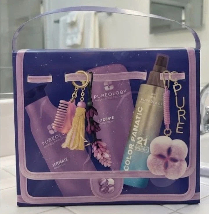 Pureology Hydrate Shampoo & Conditioner + Color Fanatic Spray Set - Hair Care Gift Set
