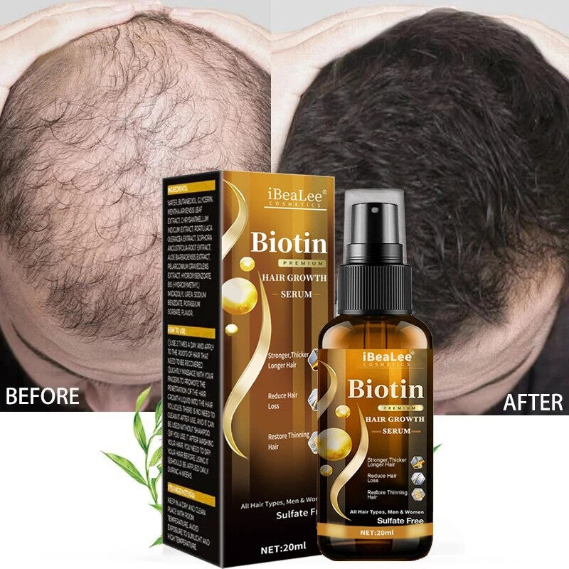 Biotin Hair Growth Serum & Spray for Thicker Hair - All Quantities
