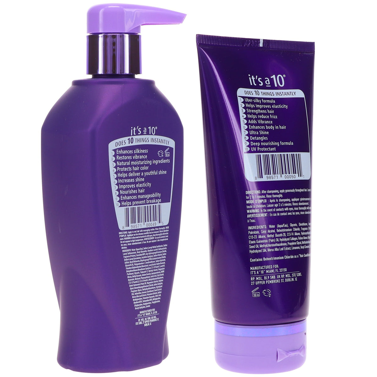 Silk Express Hair Shampoo & Conditioner Set - 10 oz & 5 oz Combo Pack