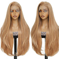 Long 30-Inch Honey Blonde Balayage Lace Front Wig with Pre-Layered Style