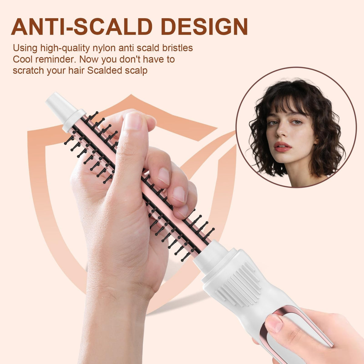 0.5 Inch Thermal Curling Brush - Volumizing Heated Round Styling Tool