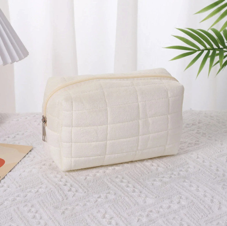 Large Capacity Pillow Shape Makeup Bag with Zipper Travel Organizer