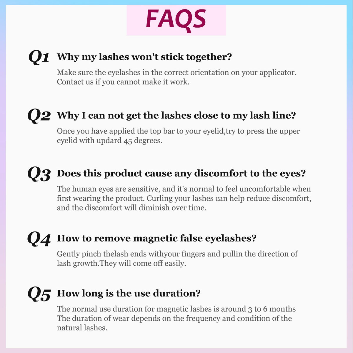 No Glue Magnetic False Eyelashes with Reusable Applicator Waterproof Glam Lashes
