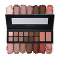 Eyeshadow Palette with Blush and Highlighter - 12 Multi-Finish Shades for Warm & Rose Looks