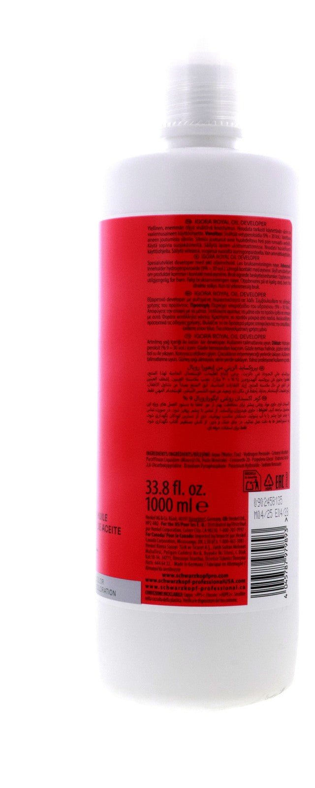 Schwarzkopf Igora Oil Developer 9% / 30 Vol - 33.81 oz Pack of 2 for Hair Color & Toning