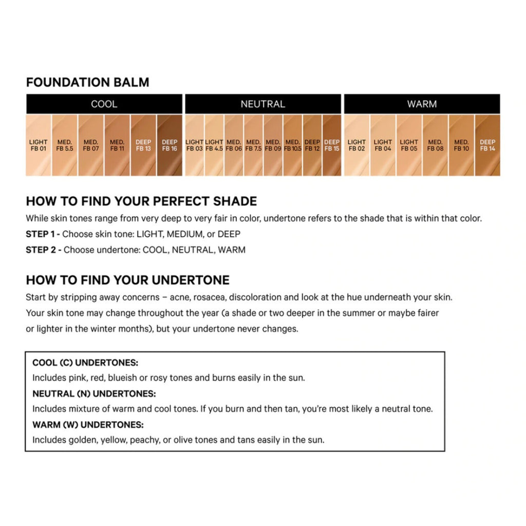 Foundation Balm All Shade Range with Hydrating & Nourishing Ingredients