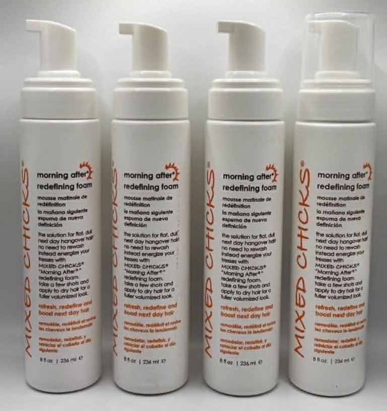 4-Pack Mixed Chicks Hair Mousse Foam - 8 Fl Oz Each - After-Sun Styling