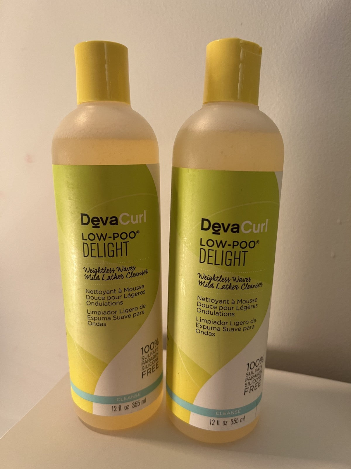 DevaCurl Low-Poo Delight Weightless Waves Mild Lather Facial Cleanser 12 oz - Lot of 12