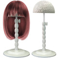 Adjustable White Wig Stand with Lace, Non-Slip Wig Head Holder for Styling & Drying
