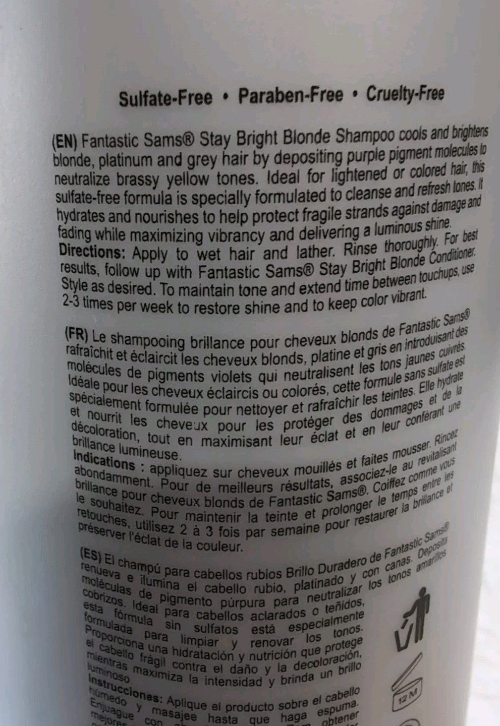 Stay Bright Blonde Shampoo 32 Oz - Neutralizes Brassy Yellow Tones