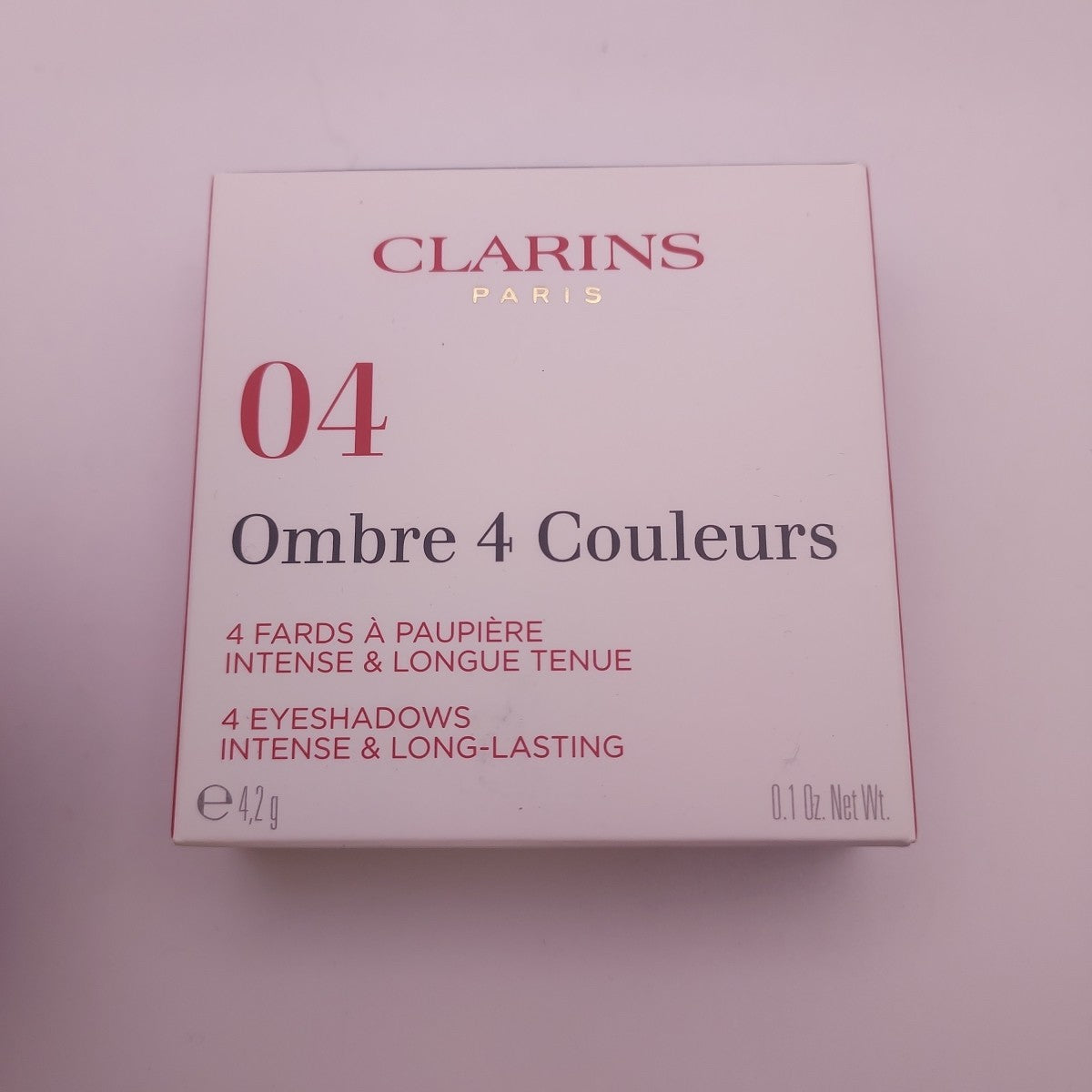Clarins 4 Eyeshadows Intense Long Lasting Brown Sugar Gradation Makeup Palette