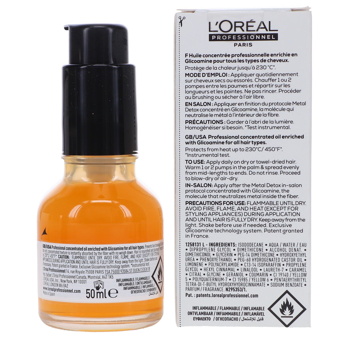 L'Oreal Professionnel Metal Detox Hair Oil 1.69 oz - Metal Neutralizing Treatment