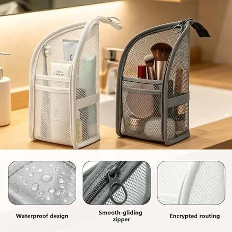 Standing Travel Toiletry & Makeup Organizer Bag Waterproof Cosmetic Pouch