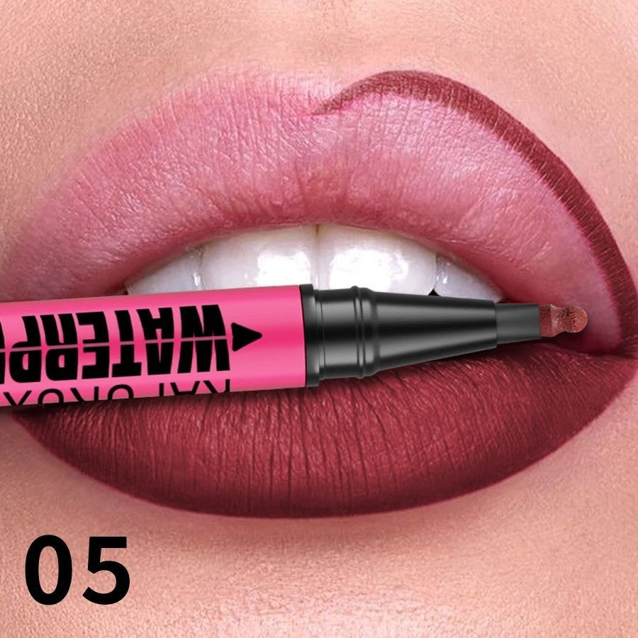 12 Color Liquid Matte Lip Liner Pencil Waterproof & Plumping Lip Makeup