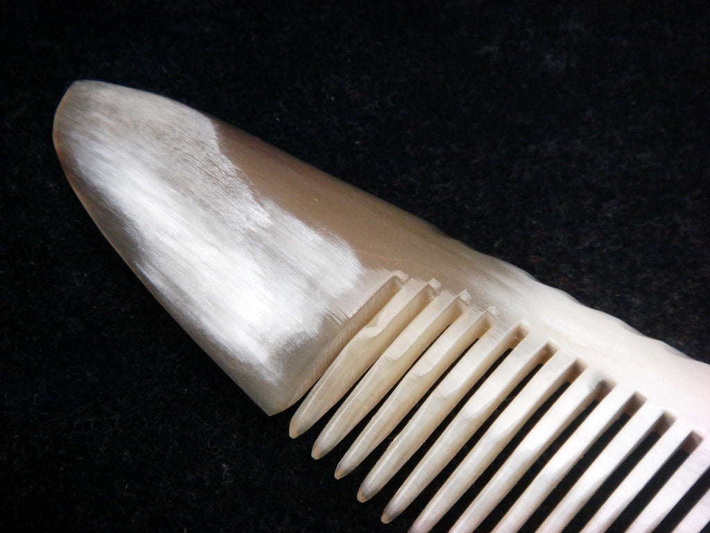 Ox Horn Handcrafted Pocket Comb - Natural Hair Organizer & Grooming Tool