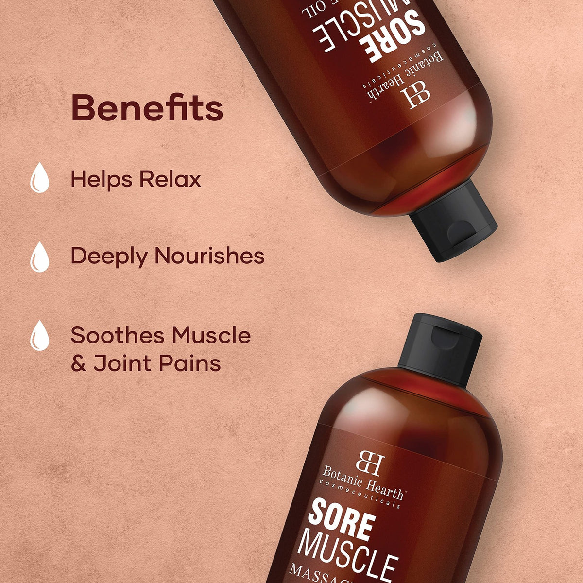 Muscle & Joint Relief Massage Oil - Hydrating Essential Oil Blend, 8.7 Fl Oz