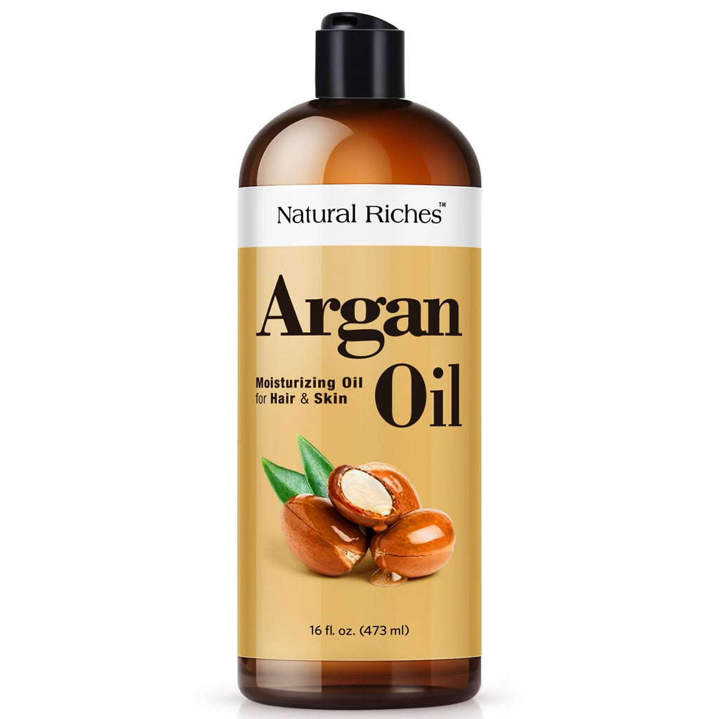 Organic Argan Oil for Hair & Skin - Deep Moisturizing 16 Fl Oz, Pack of 1