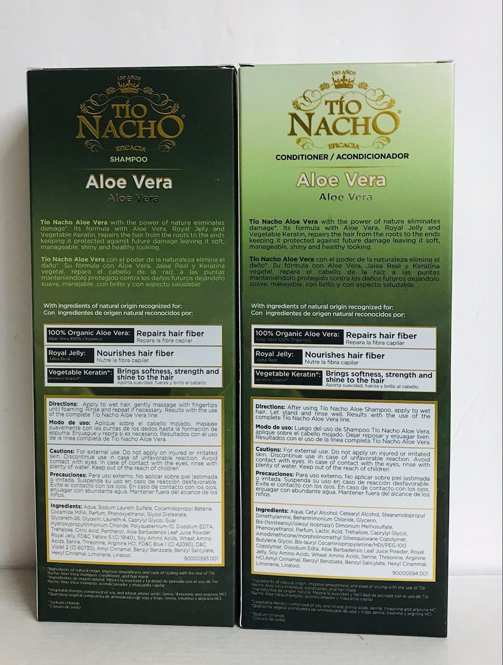 Aloe Vera Shampoo & Conditioner Set - Deep Repair for Hair - 14 fl oz Each