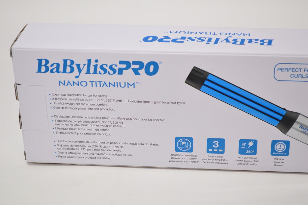 Babyliss Pro Nano Titanium 1-Inch Compact Curling Wand for Hair Styling