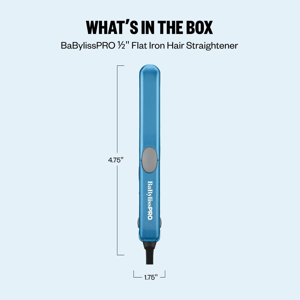 Mini Flat Iron Hair Straightener 0.5 Inch Nano Titanium Travel Styling Tool