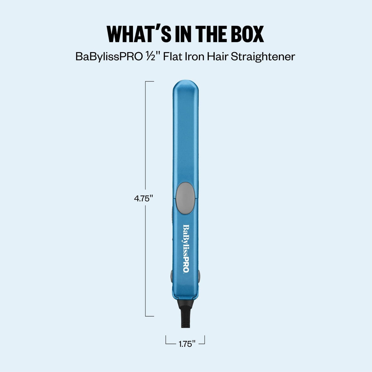 Mini Flat Iron Hair Straightener 0.5 Inch Nano Titanium Travel Styling Tool