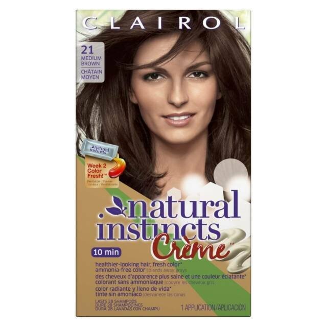 Clairol Natural Instincts Hair Color 21 Chocolate Creme Medium Brown Non-Permanent