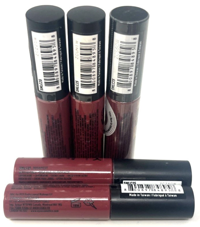 NYX Soft Matte Lip Cream Set - Budapest SMLC25 0.27 fl oz (5-Pack)