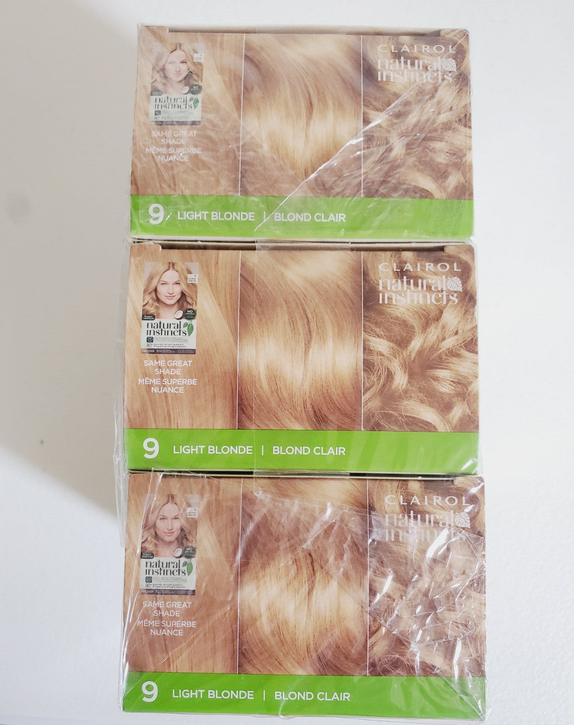 3-Pack Natural Instincts Demi-Permanent Hair Color 9 Light Blonde