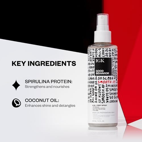 All-in-One Hair Prep Spray with Heat Protection & Shine - Multiple Sizes