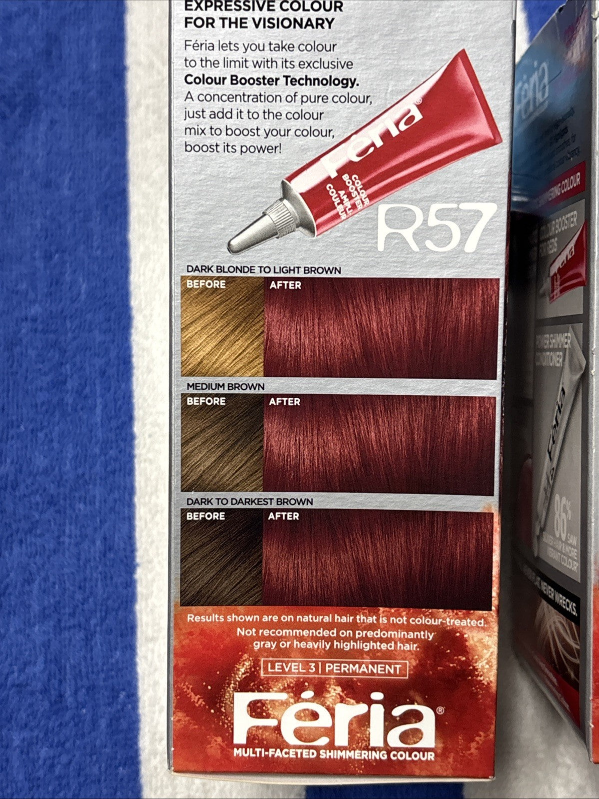 Lot of 2 L'Oreal Féria Power Reds Hair Dye Set - R57 Cherry Crush & R68 Rich Auburn