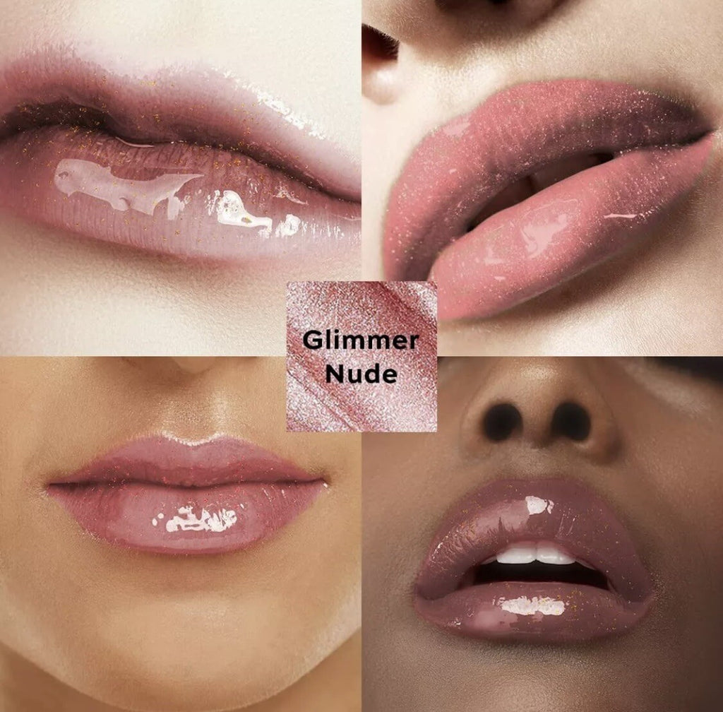 Plumping Lip Gloss - Shimmer Bomb by Makeup Revolution, Glimmer Nude, 0.17oz