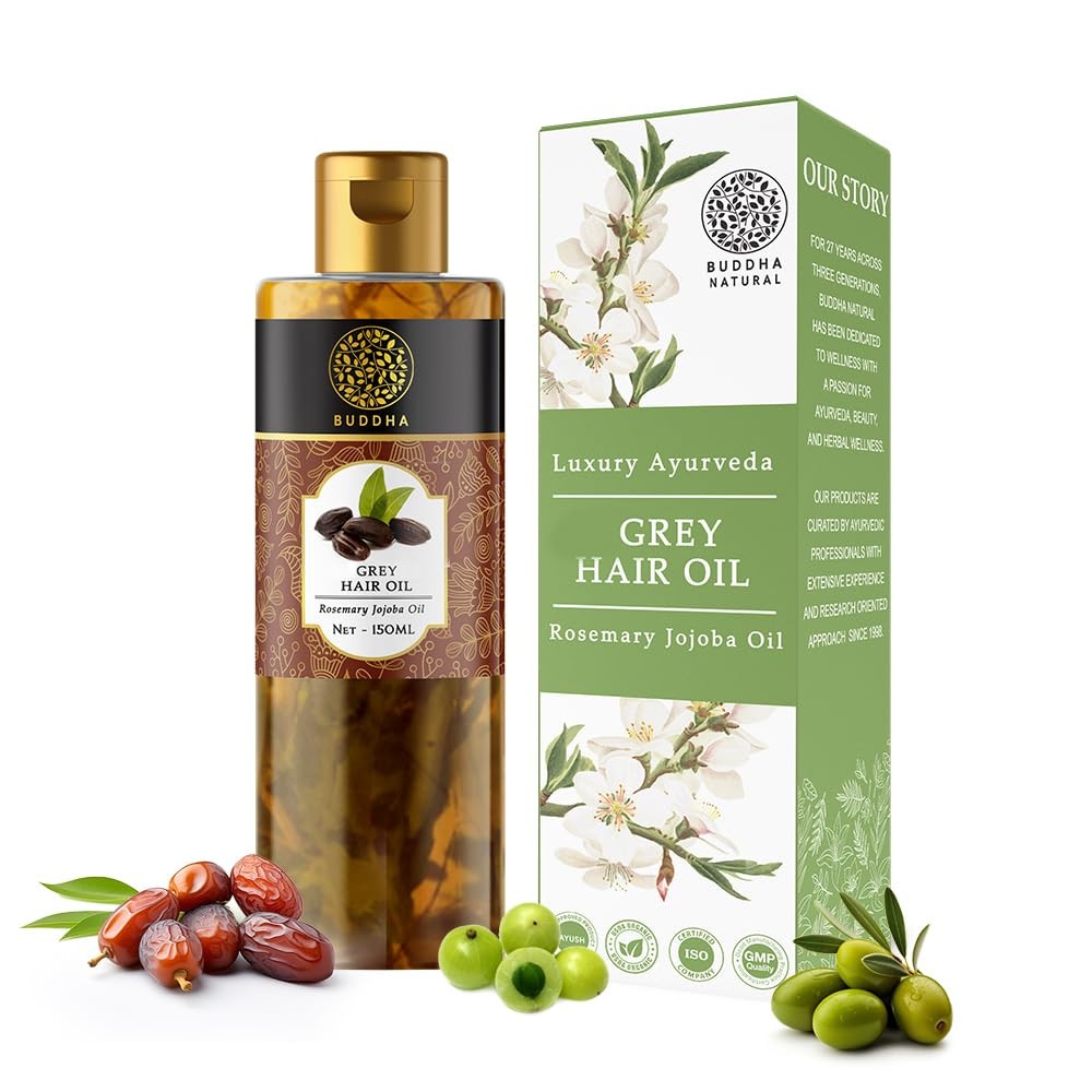 Natural Hair Oil for Grey Hair & Hair Fall - 150ml Ayurvedic Treatment