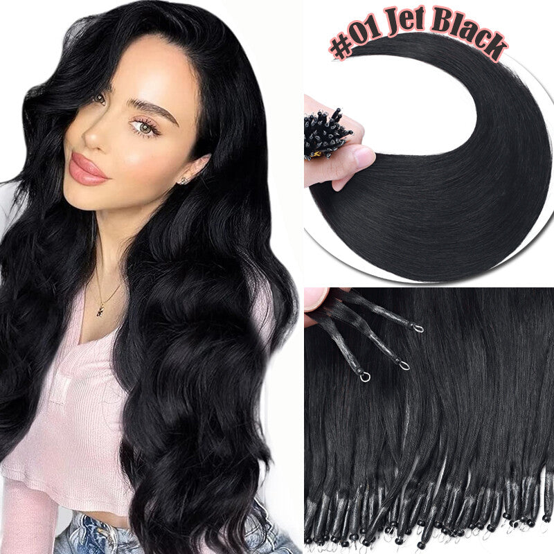 150g Thick Nano Ring Human Hair Extensions with Micro Beads for Ombre Styles
