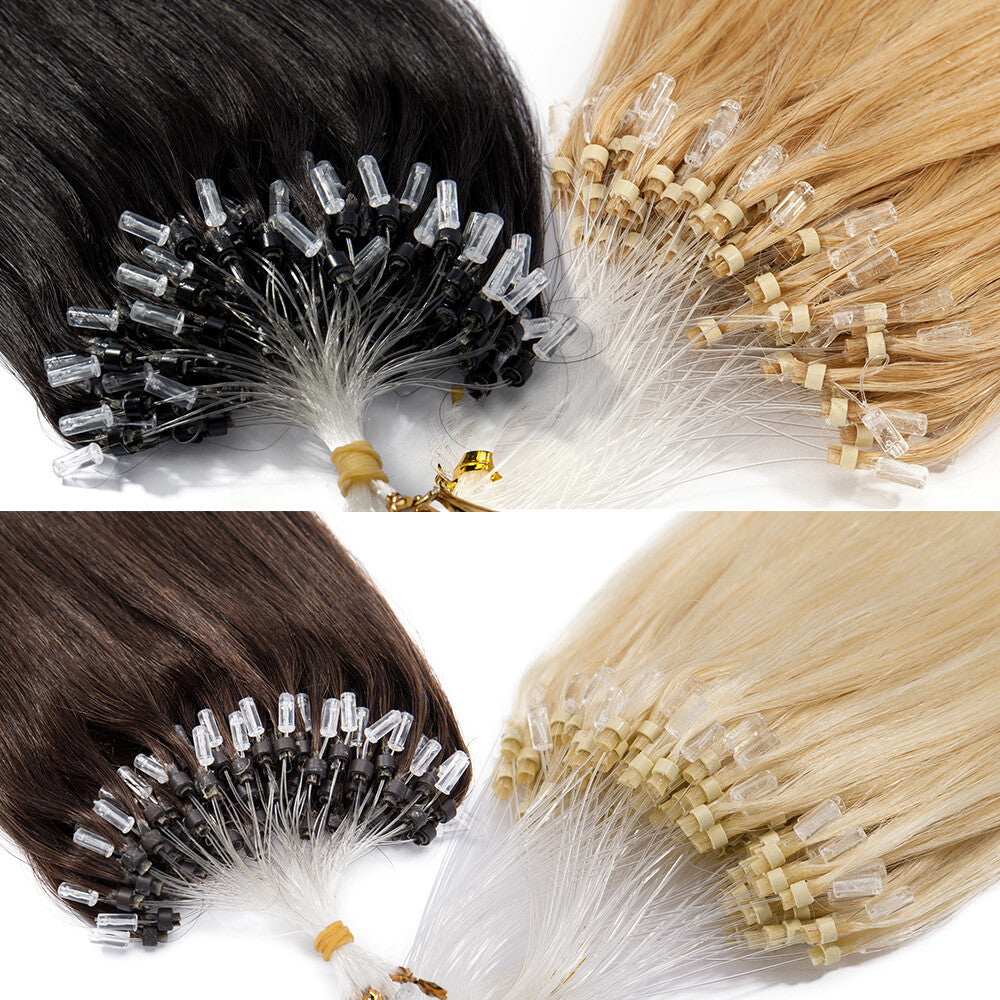 Remy Human Hair Extensions Beads - Micro Loop Looping Hair Wefts 150g