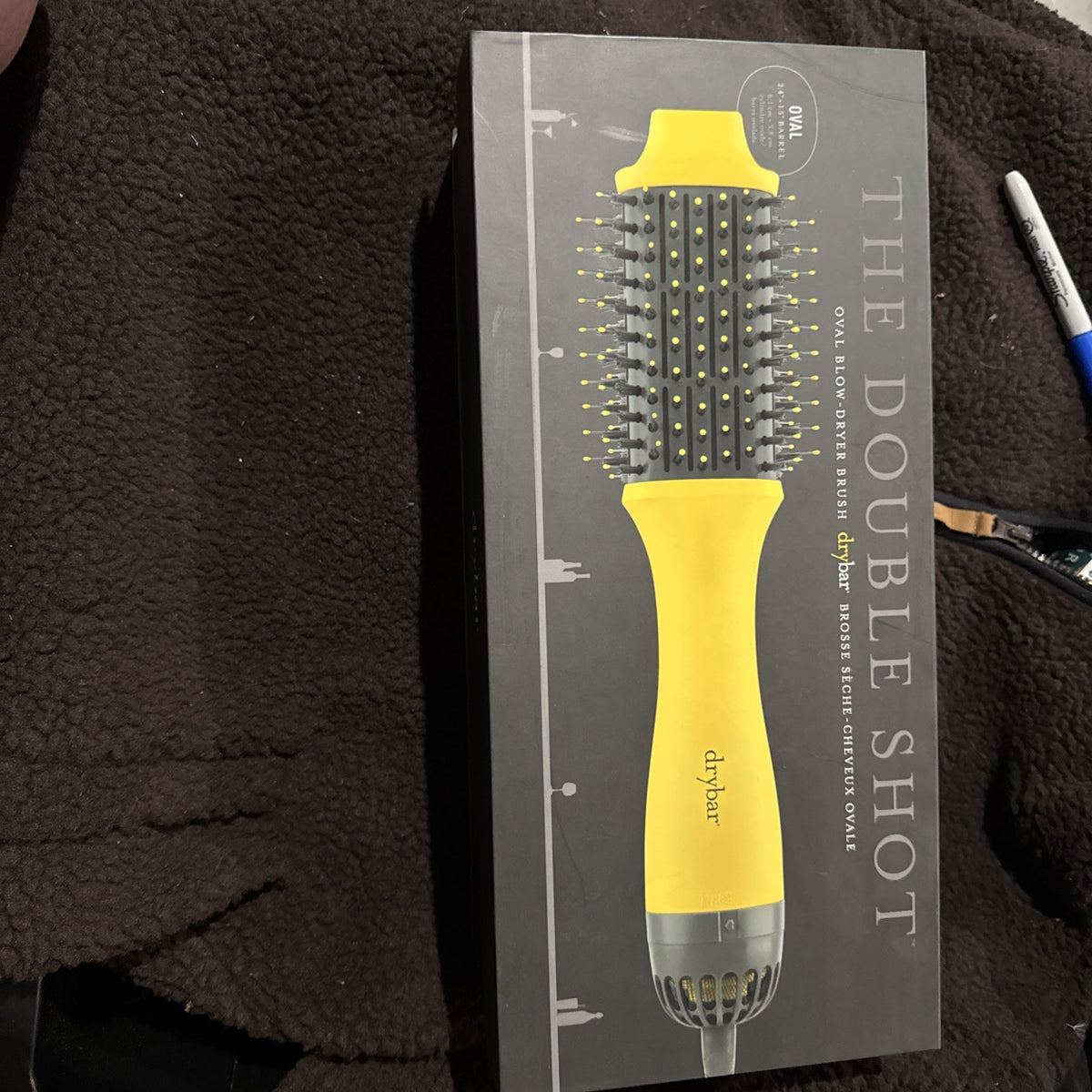 Drybar Double Shot Oval Blow-Dryer Brush Yellow - Hair Styling Tool