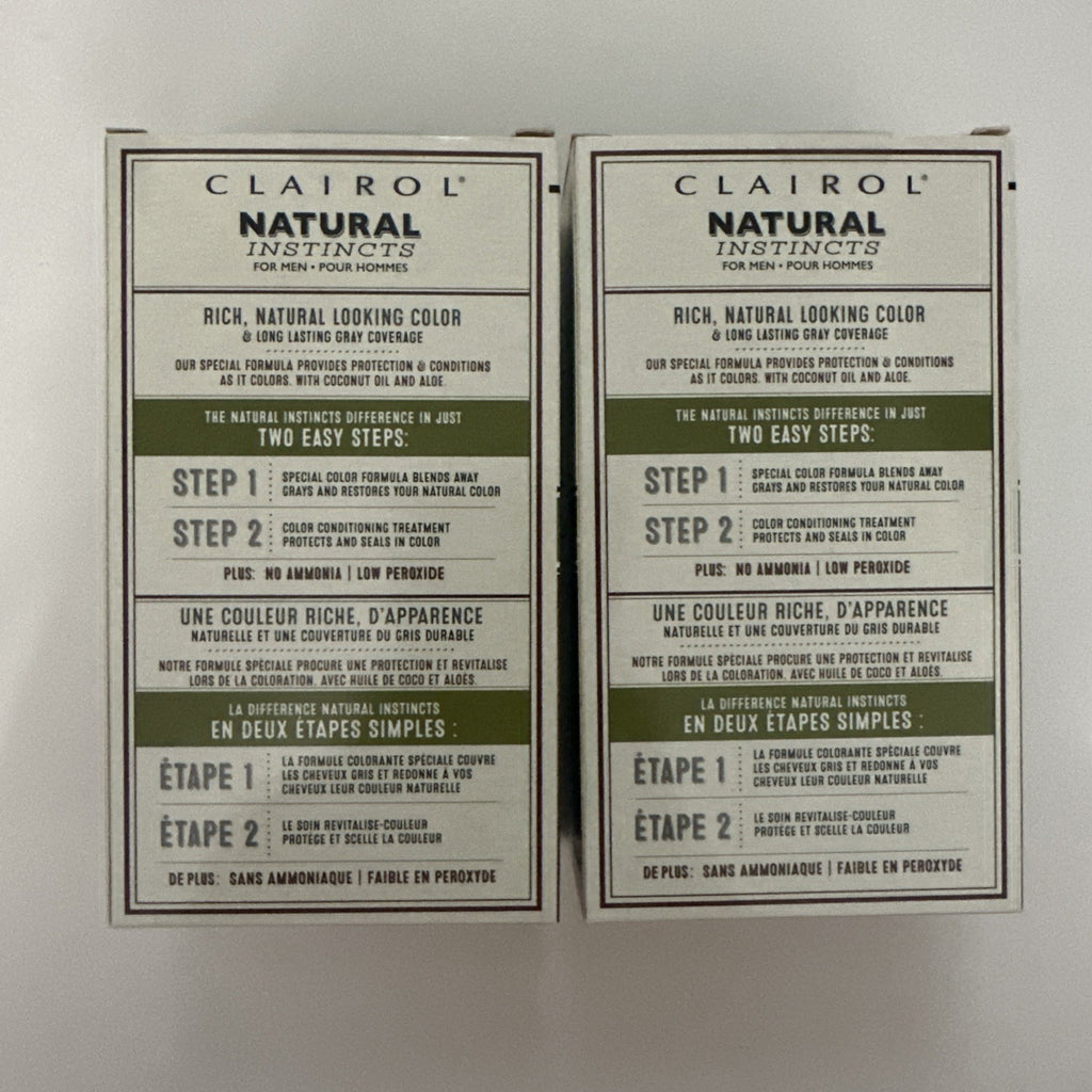 Men's Dark Brown Hair Color Kit - Natural Instincts M13, Pack of 2