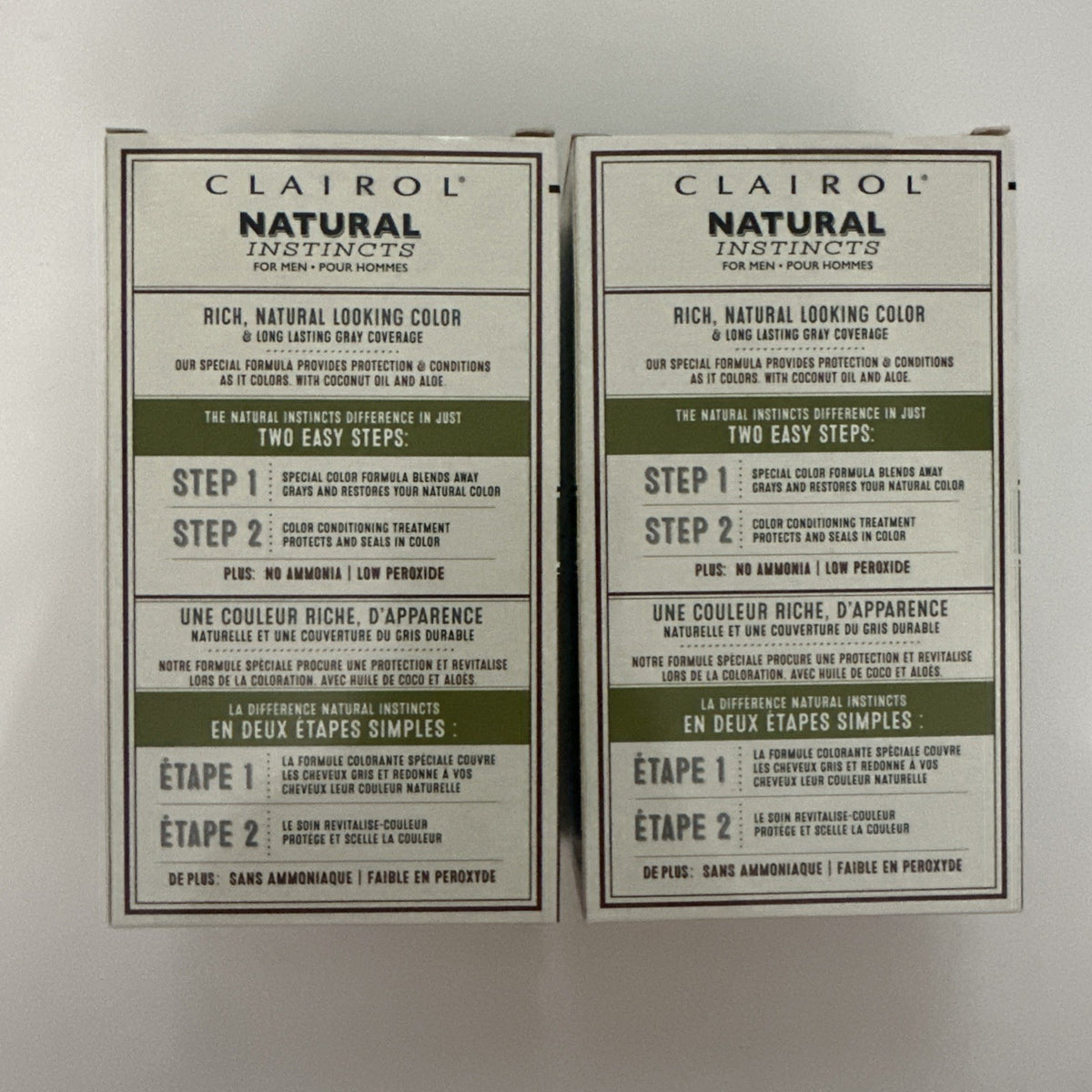 Men's Dark Brown Hair Color Kit - Natural Instincts M13, Pack of 2