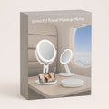 Dual-Sided LED Travel Makeup Mirror with Phone Stand