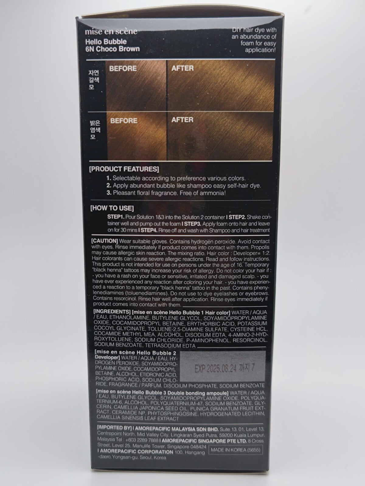 Hair Dye Kit Choco Brown #6N for Hair Coloring & Highlights