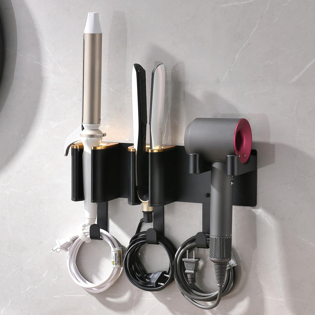 Wall Mount Hair Tool Organizer for Hair Dryers & Curling Irons