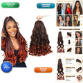 French Curl Braiding Hair 16 Inch - 7 Pack Curly Synthetic Hair Extensions