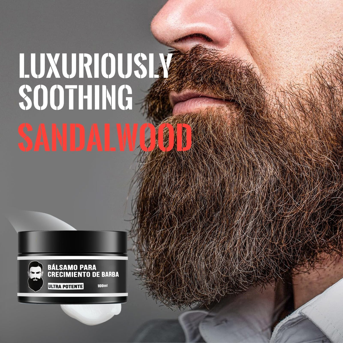 Men's Beard Growth Balm - Stimulating Moisturizer & Nourisher 100g