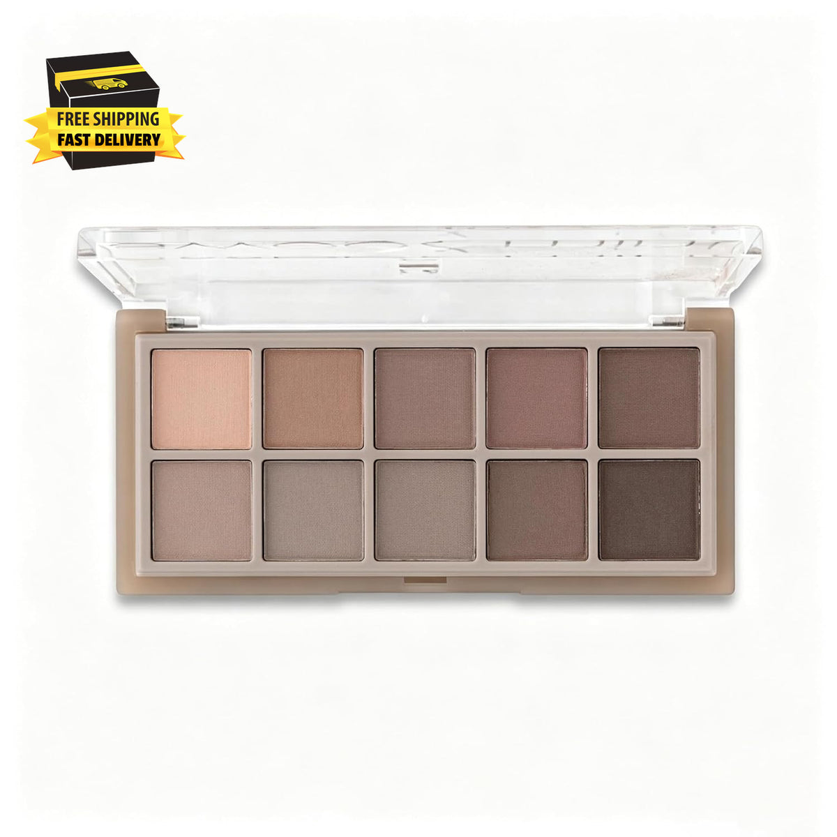 10 Color Matte Eyeshadow Palette for Women - Cool Neutral Tones
