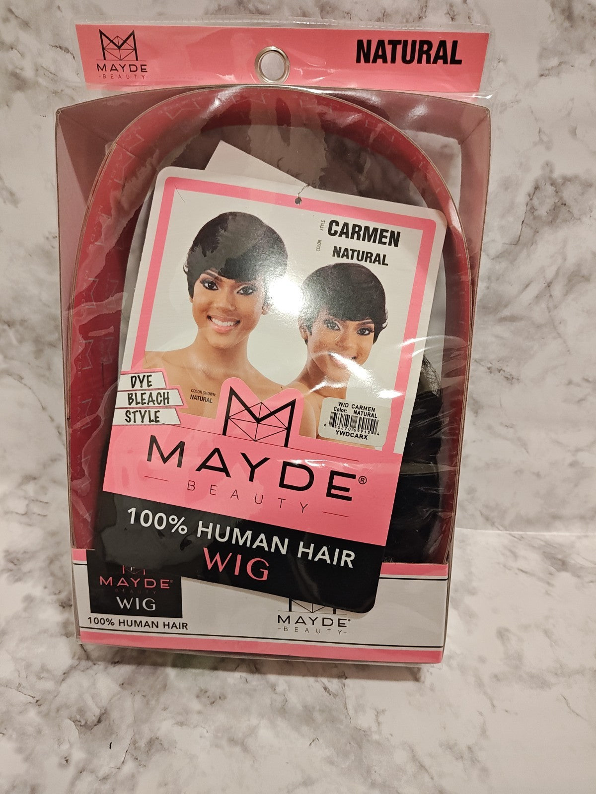 100% Human Hair Wig - Carmen Natural Brown Black - New with Tags