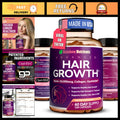 Hair Growth Vitamins for Women - Biotin 10,000mcg, Collagen, Saw Palmetto, MSM