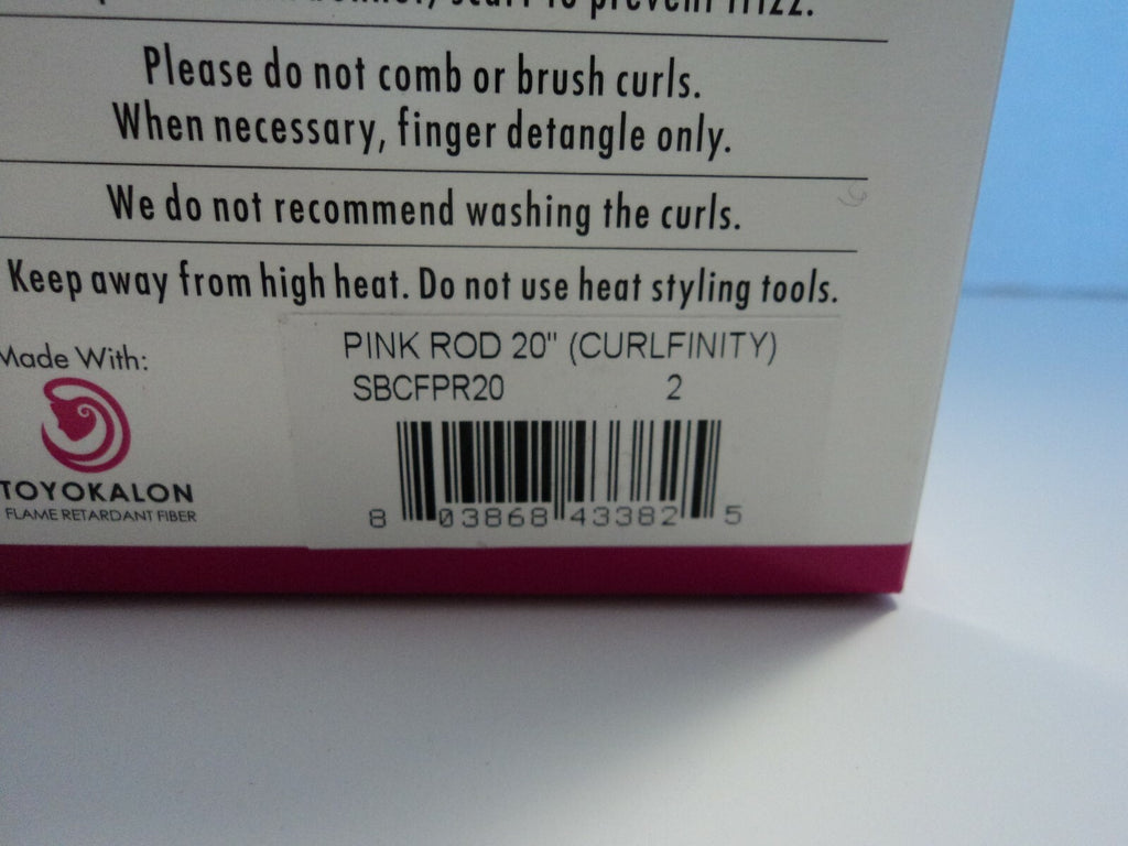 Pre-Looped Pink Curling Rods for Hair - 20 Inch, 20 Curls per Box