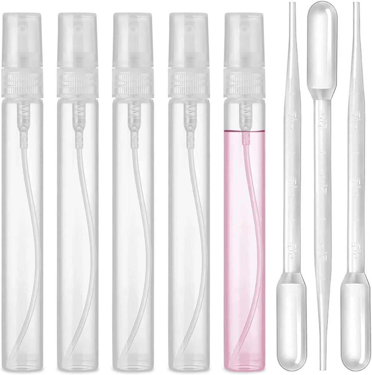 10ml Mini Refillable Perfume Spray Bottles Set - Travel Fine Mist Atomizer