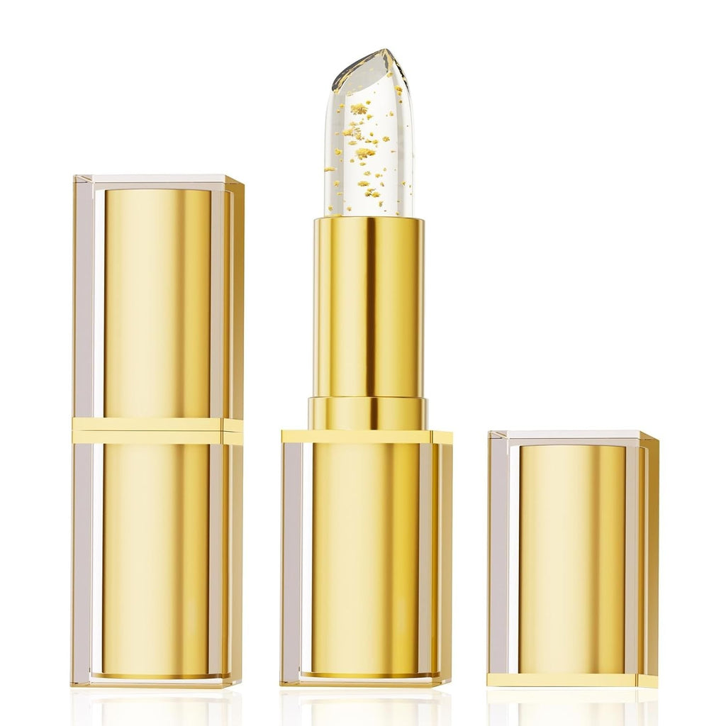 Color Changing Lipstick with Vitamin E & Gold Flakes - Long Lasting Nourishing Balm